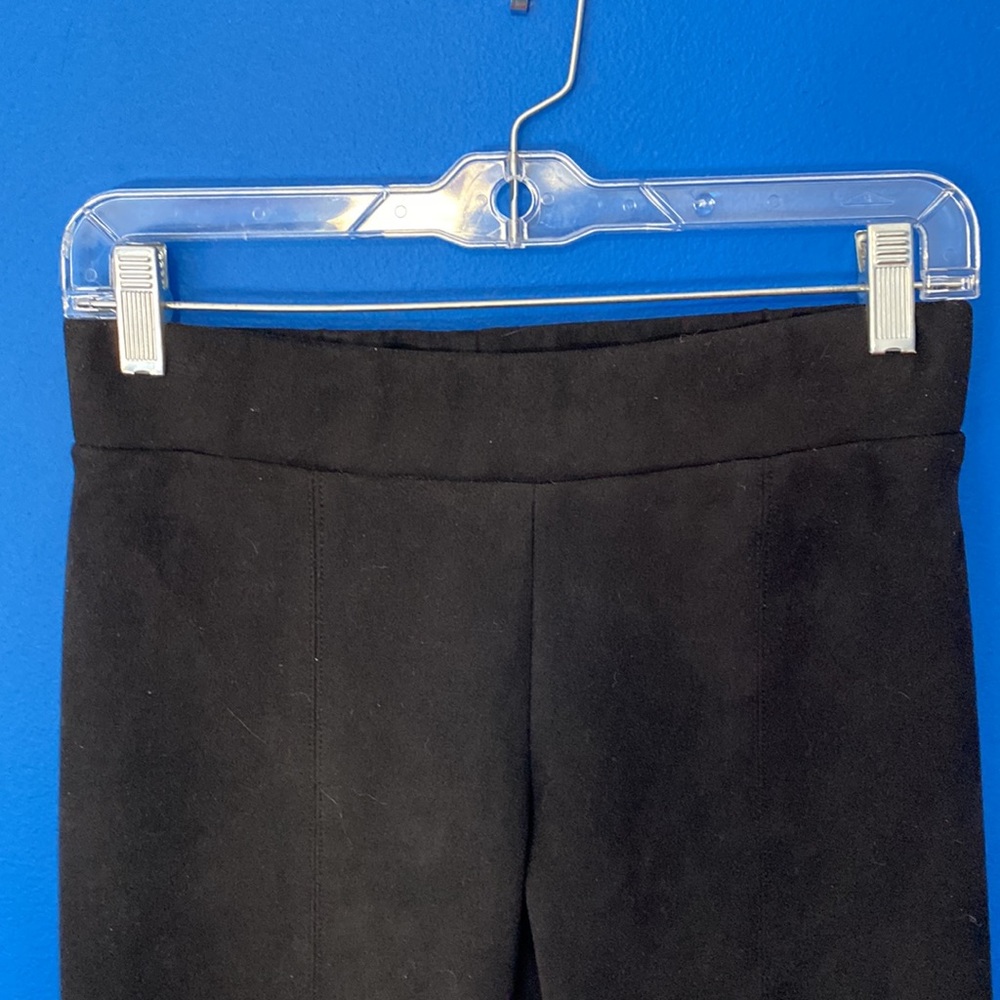 DONNA DEGNAN Black Faux Suede Leggings Sz 4 - Picture 2 of 9